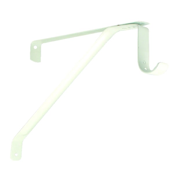 Knape & Vogt Knape & Vogt John Sterling White Steel Shelf/Rod Bracket 12 Ga. 10 in. L 250 lb RP-0043-WT - main